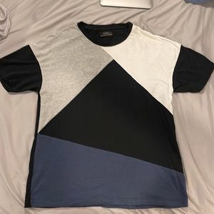 Zara Black,Blue, Gray, White Shirt
